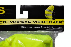 l2s couvre sac jaune fluo sécurité haute visibilité 35-55 litres visiocover