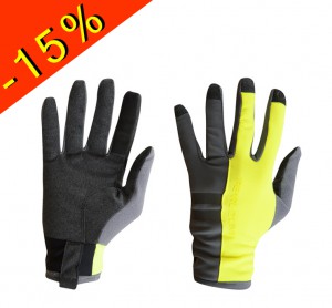 PEARL IZUMI escape thermal gants running homme mi-saison hiver jaune fluo compatible écran tactile