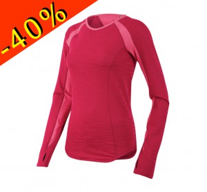 PEARL IZUMI maillot manches longues running femme mi-saison flash rose