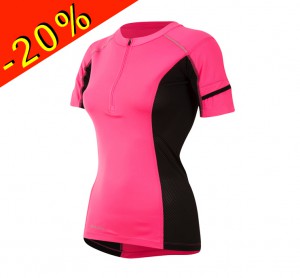 PEARL IZUMI maillot running/trail femme manches courtes pursuit rose