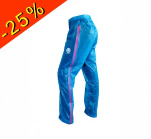 uglow pantalon imperméable ultra léger u-pant bleu zip rose 100% étanche uglow sport