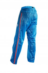 uglow pantalon imperméable ultra léger u-pant bleu zip orange 100% étanche uglow sport