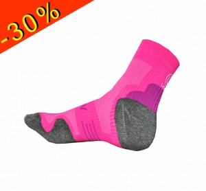 Chaussette running technique uglow 1.0 femme rose chaussette running trail marathon