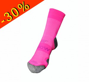 Chaussette running technique uglow 1.0 femme rose chaussette running trail marathon