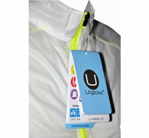 uglow veste coupe vent réspirante déperlante ultra légère u-wind 1.0 blanc uglow sport