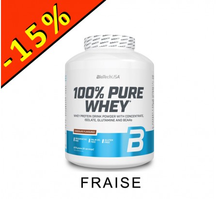 BIOTECHUSA 100% PURE WHEY fraise 2270gr