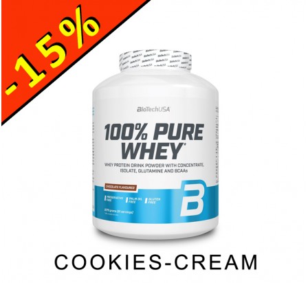 BIOTECHUSA 100% PURE WHEY cookies cream 2270gr