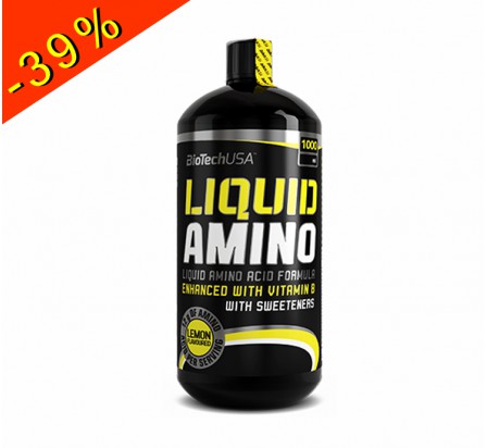 BIOTECHUSA LIQUID AMINO liquide acides aminés flacon 1L citron