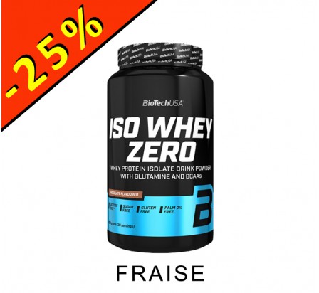 BIOTECHUSA ISO WHEY ZERO fraise 908gr