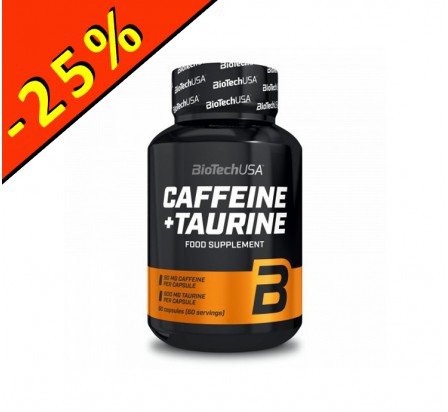 BIOTECHUSA CAFFEINE + TAURINE 60 gélules