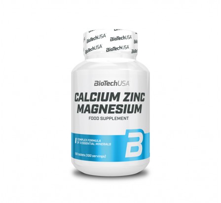 BIOTECHUSA CALCIUM ZINC MAGNESIUM 100 comprimés