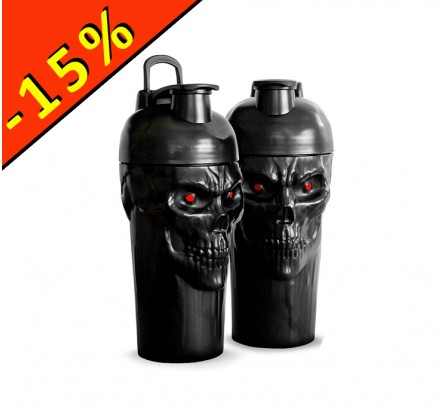 JNX SPORTS SHAKER SKULL THE CURSE 600ml noir