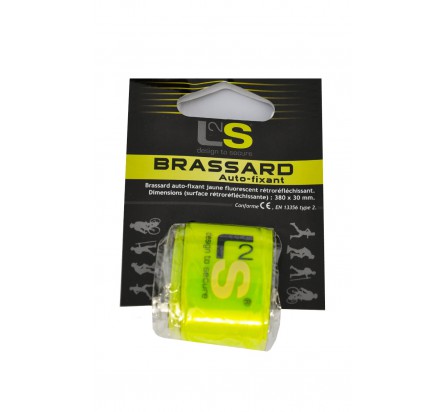 L2S brassard jaune fluo sécurité haute visibilité arm band autofix