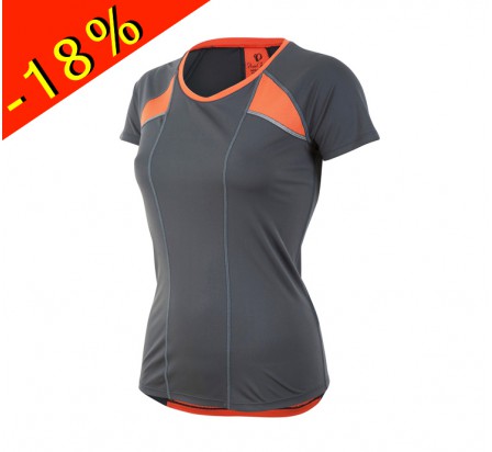 PEARL IZUMI maillot running femme manches courtes pursuit gris