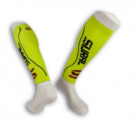 SURAL manchons de compression mollets jaune fluo