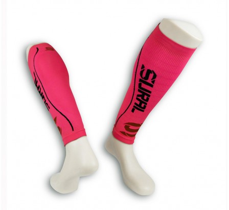 SURAL manchons de compression mollets rose fluo