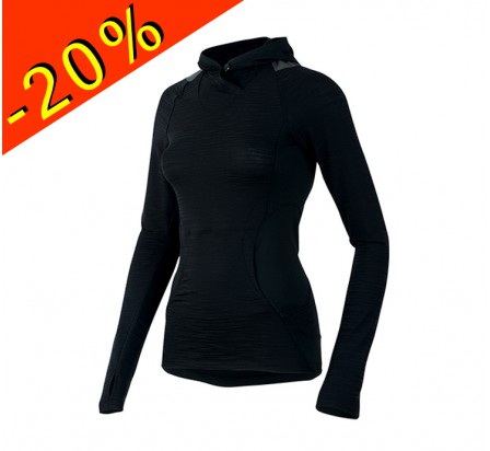 PEARL IZUMI sweat à capuche running femme mi-saison flash noir