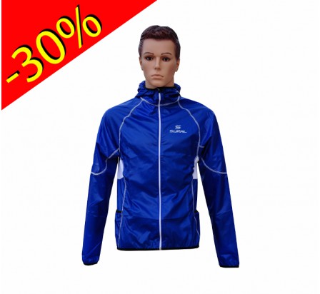 SURAL KILIMANJARO veste coupe vent/imperméable ultra légère bleu avec capuche