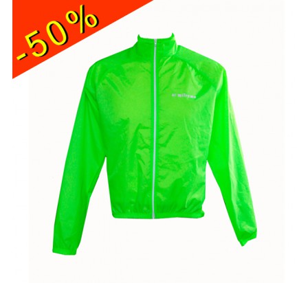 MILREMO veste coupe vent légère basic vert fluo