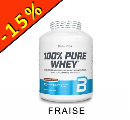 BIOTECHUSA 100% PURE WHEY fraise 2270gr