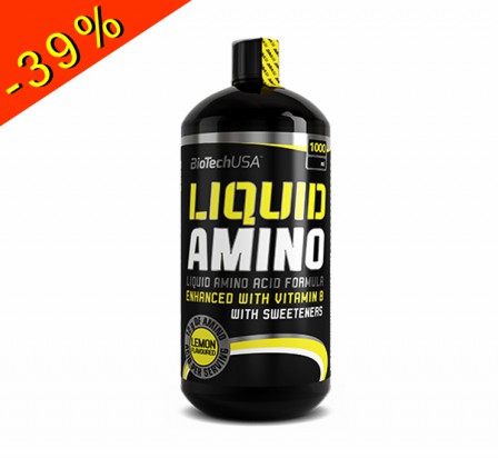 BIOTECHUSA LIQUID AMINO liquide acides aminés flacon 1L citron