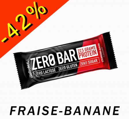 BIOTECHUSA ZERO BAR fraise-banane 50gr