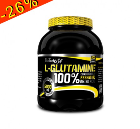 BIOTECHUSA 100% L-GLUTAMINE acides aminés pot 240gr neutre