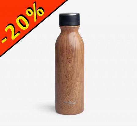 SMARTSHAKE BOHTAL INSULATED FLASK wood 600ml