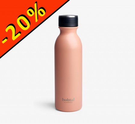 SMARTSHAKE BOHTAL INSULATED FLASK coral pink 600ml