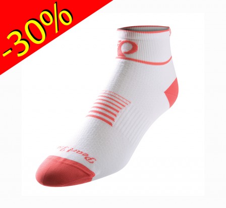 PEARL IZUMI chaussettes de cyclisme élite femme été blanc/corail