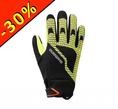 SHIMANO WINDBREAKER THERMAL gants homme cyclisme jaune fluo