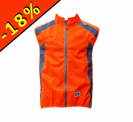 L2S VISIOPLUS gilet réfléchissant orange fluo cyclisme