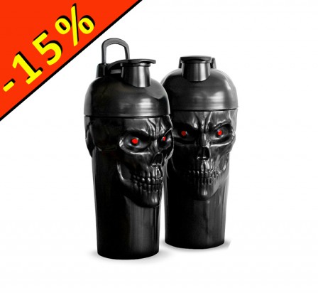 JNX SPORTS SHAKER SKULL THE CURSE 600ml noir