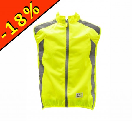 L2S VISIOPLUS gilet réfléchissant jaune fluo running 