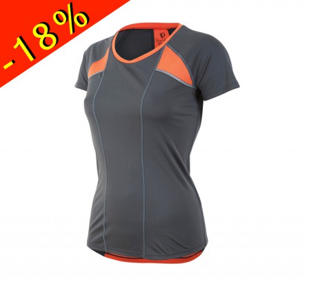 PEARL IZUMI maillot running femme manches courtes pursuit gris