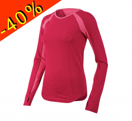 PEARL IZUMI maillot manches longues running femme mi-saison flash rose