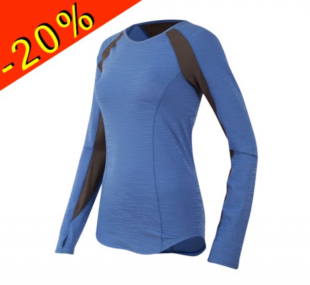 PEARL IZUMI maillot manches longues running femme mi-saison flash bleu