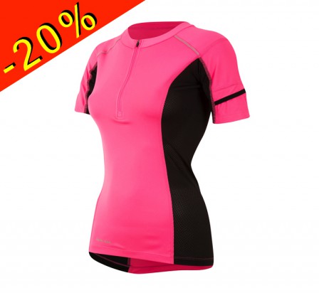 PEARL IZUMI maillot running/trail femme manches courtes pursuit rose