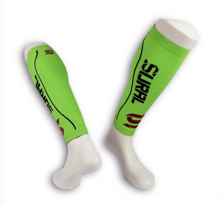 SURAL manchons de compression mollets vert fluo