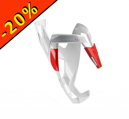 ELITE PORTE BIDON CUSTOM RACE PLUS blanc-rouge