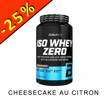 BIOTECHUSA ISO WHEY ZERO cheesecake au citron 908gr