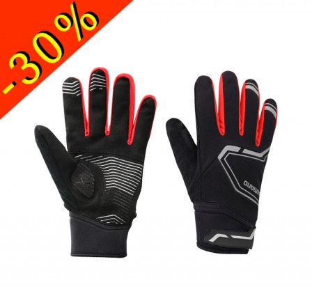 SHIMANO EXTREME WINTER gants homme cyclisme noir-rouge