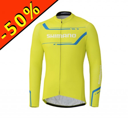 SHIMANO THERMAL PRINT veste homme mi-saison jaune/bleu