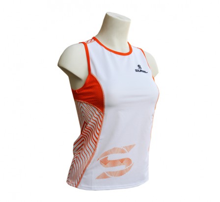 SURAL MARYLAND maillot technique running femme blanc/orange