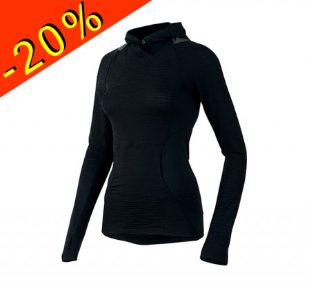 PEARL IZUMI sweat à capuche running femme mi-saison flash noir