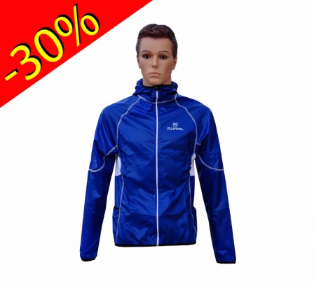 SURAL KILIMANJARO veste coupe vent/imperméable ultra légère bleu avec capuche