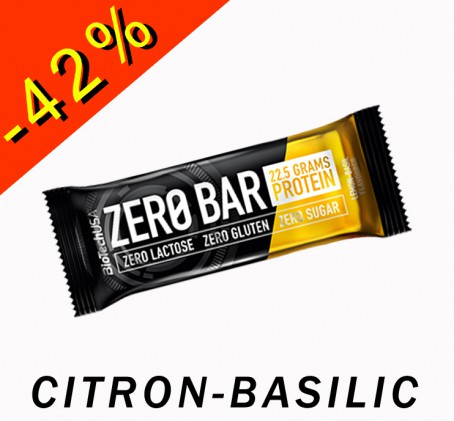 BioTech Zero Bar - Protein - citron basilic 50gr - ILLIMITsport.com