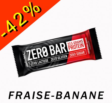 BioTech USA Zero Bar - Protein - fraise banane 50gr - ILLIMITsport.com