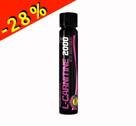 biotechusa l-carnitine 2000 liquide ampoule prêt à boire saveur citron 25ml complément alimentaire l-carnitine