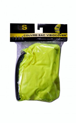 l2s couvre sac jaune fluo sécurité haute visibilité 35-55 litres visiocover